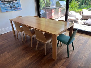 Custom White Oak Dining Table- Designed by Ashley Botten Design and Nick Day Design