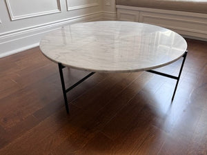 Design Within Reach Sylvain Outline Round Marble Coffee Table