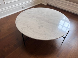 Design Within Reach Sylvain Outline Round Marble Coffee Table
