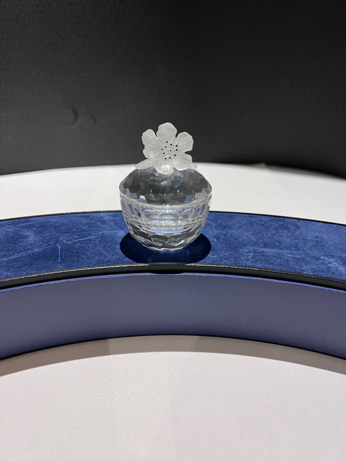 Swarovski Crystal Small  Anemone Flower Trinket Box, 2.5" high