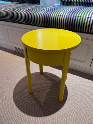 Pottery Barn Yellow Round Side Table with Drawer