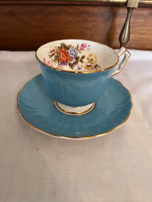 Aysnely Teal Cup & Saucer 2942