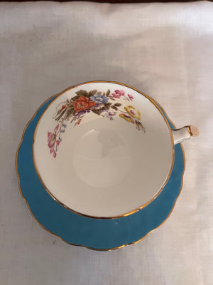 Aysnely Teal Cup & Saucer 2942