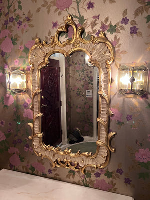 Beautiful Carved Gold Wood Mirror