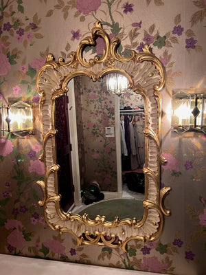 Beautiful Carved Gold Wood Mirror