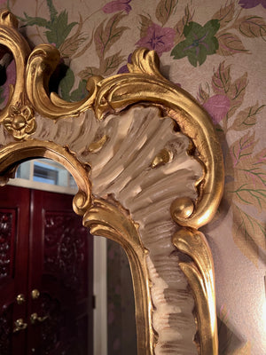 Beautiful Carved Gold Wood Mirror