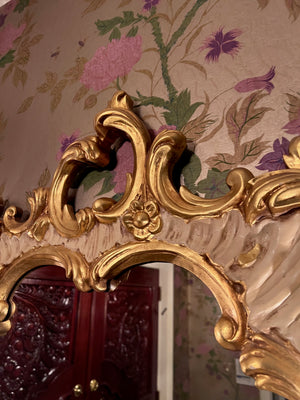 Beautiful Carved Gold Wood Mirror