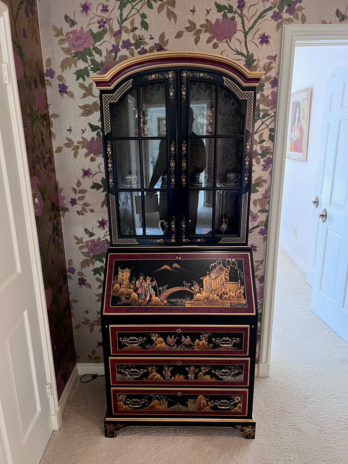 Vintage Maddox of Jamestown Chinoiserie Secretary Desk (*LIKE NEW CONDITION)