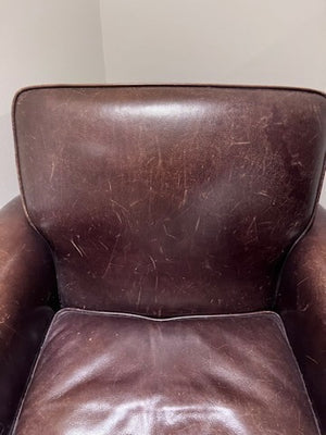 'Roots Canada' Brown Leather Rustic Chair