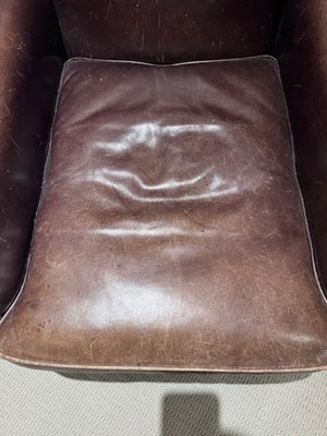 'Roots Canada' Brown Leather Rustic Chair