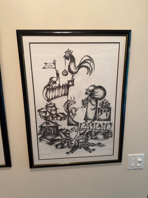 Framed Etching Print