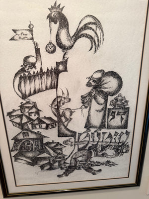 Framed Etching Print