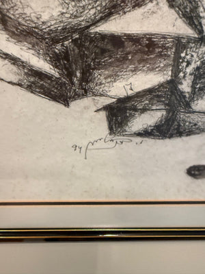 Framed Etching Print