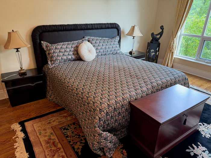 Vintage Black King Headboard