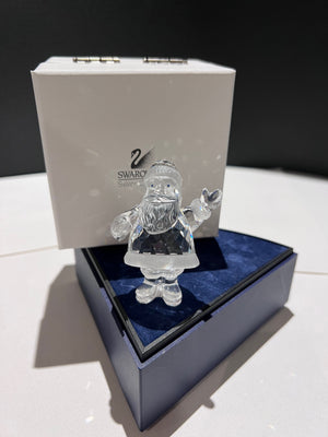 Swarovski Crystal Santa Clause with Blue Eyes
