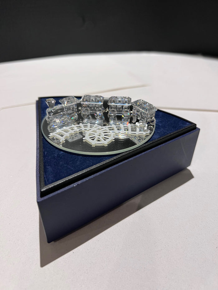 Swarovski Crystal Mini Train Set with Mirror and Tracks