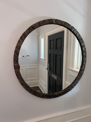 Porta Romana Trevose Mirror in Burnt Silver from South Hill Home (*Retail $2,300)