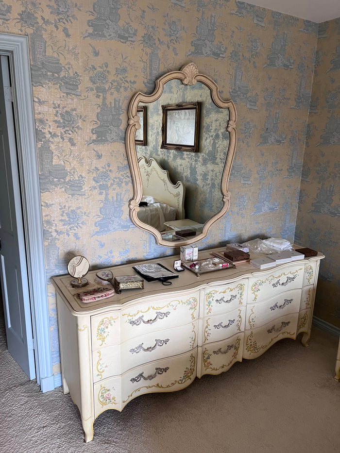 Vintage Drexel Heritage Pair Dresser + Mirror