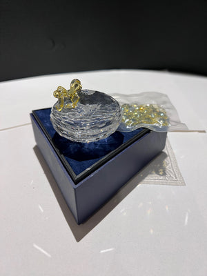 Swarovski Crystal 666890 Anna's Jewel Box with Yellow Hearts