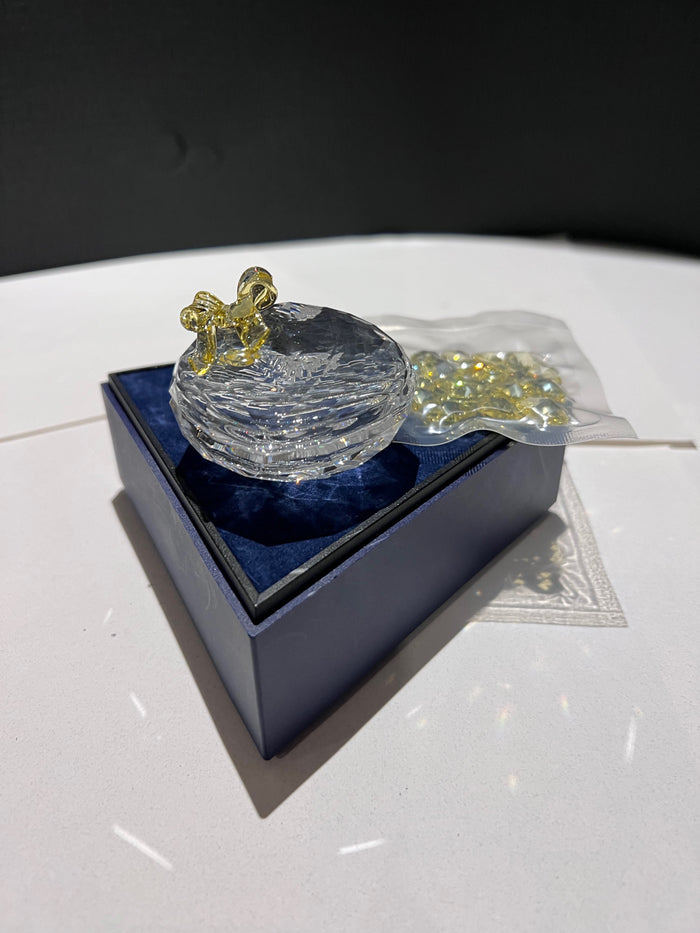 Swarovski Crystal 666890 Anna's Jewel Box with Yellow Hearts