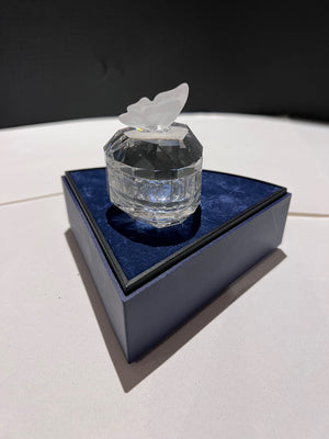 Swarovski Crystal Trinket Box with Butterfly Lid