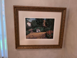 Frederick McDuff Limited Edition Signed Serigraph- "Geraniums Giverny"