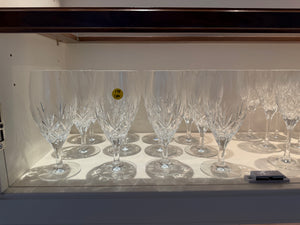 Lot of 24 LIKE NEW Mikasa Crystal Glasses (2 different styles with 12 each)