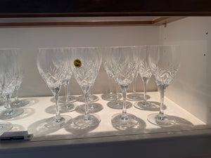 Lot of 24 LIKE NEW Mikasa Crystal Glasses (2 different styles with 12 each)