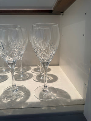 Lot of 24 LIKE NEW Mikasa Crystal Glasses (2 different styles with 12 each)