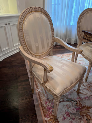 Beautiful Custom Double Pedestal Dining Table with 12 Chairs