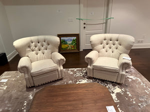 2 Restoration Hardware Churchill Recliners with Nailheads  (*retail $7,000)