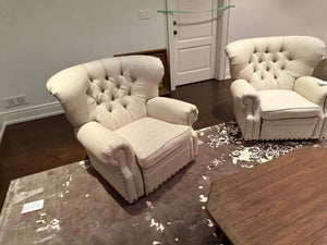 2 Restoration Hardware Churchill Recliners with Nailheads  (*retail $7,000)