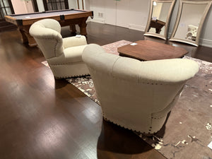 2 Restoration Hardware Churchill Recliners with Nailheads  (*retail $7,000)