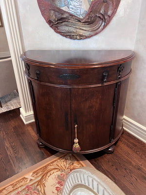 Large Demilune Console Cabinet