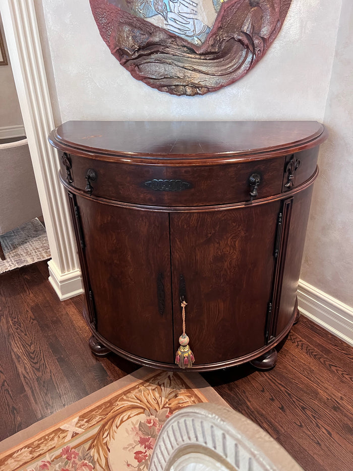 Large Demilune Console Cabinet