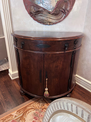 Large Demilune Console Cabinet