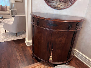 Large Demilune Console Cabinet