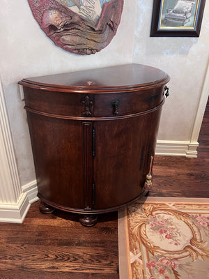 Large Demilune Console Cabinet