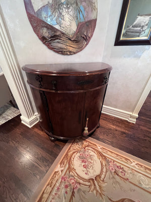 Large Demilune Console Cabinet