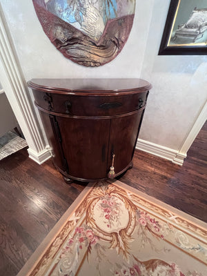 Large Demilune Console Cabinet