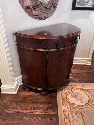 Large Demilune Console Cabinet