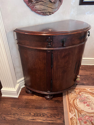 Large Demilune Console Cabinet