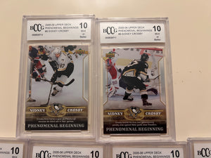BCCG 10 Upper Deck 'Phenomenal Beginnings' Sidney Crosby Card Lot