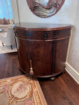 Large Demilune Console Cabinet