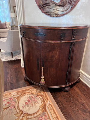 Large Demilune Console Cabinet