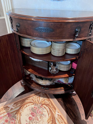 Large Demilune Console Cabinet