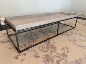 Restoration Hardware Hudson Shagreen Tray Rectangular Coffee Table (*retail $1,450)