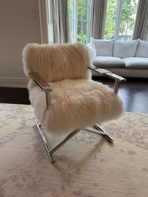 Restoration Hardware Altman Tibetan Wool Chair (*retail $3,200)