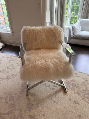 Restoration Hardware Altman Tibetan Wool Chair (*retail $3,200)