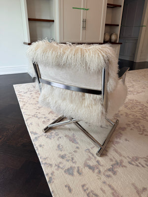 Restoration Hardware Altman Tibetan Wool Chair (*retail $3,200)
